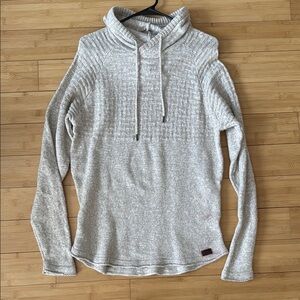Gray Knit Hoodie Sweater